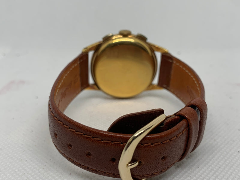 Heuer Vintage 1940's Chronograph Solid 18k Yellow Gold 36mm