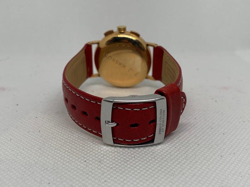 Lemania chronograph 18k solid gold vintage 50s.