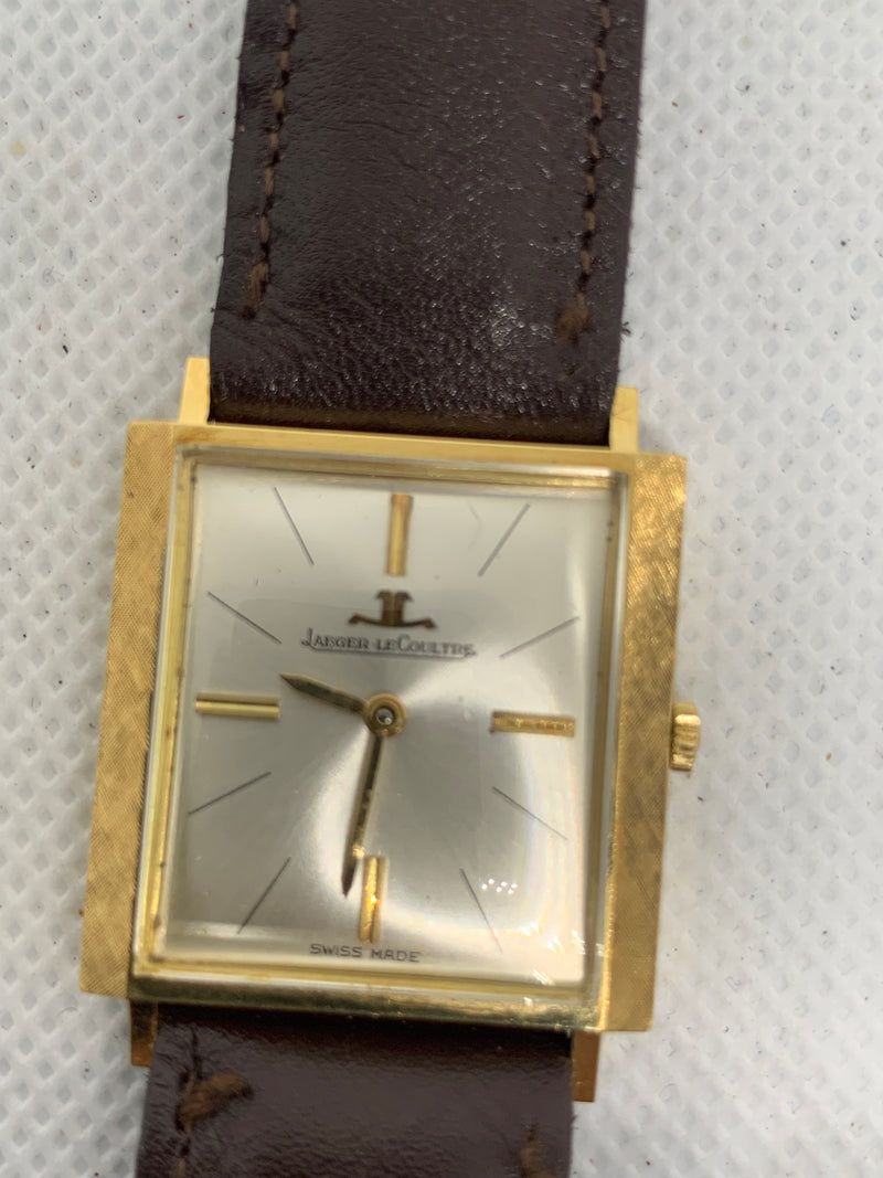 Jaeger-LeCoultre Tank Carre - Solid Gold 18k Unpolished Guilloche Case - Original Box