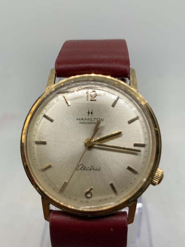 Hamilton Solid 14K (585) Gold Electric Classic Dress Award Vintage Watch Ca. 1965