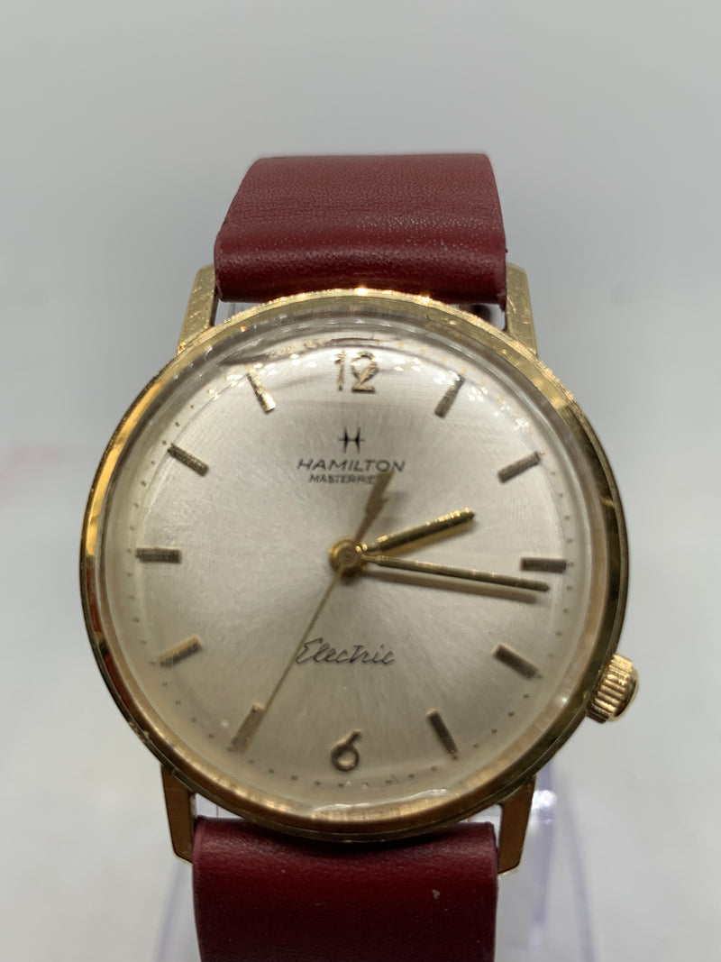 Hamilton Solid 14K (585) Gold Electric Classic Dress Award Vintage Watch Ca. 1965