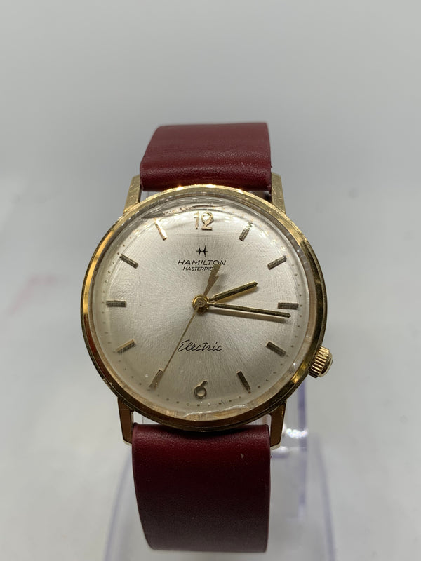 Hamilton Solid 14K (585) Gold Electric Classic Dress Award Vintage Watch Ca. 1965