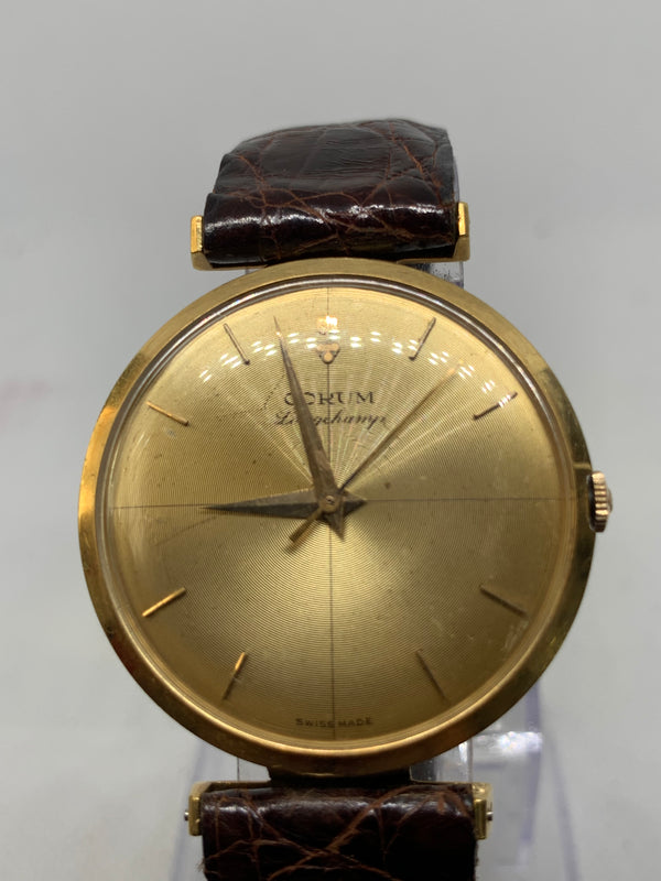 Corum Longchamp Solid 18K Gold Dress Watch Ca. 1960