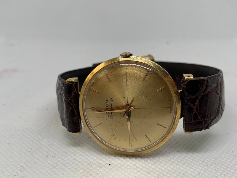 Corum Longchamp Solid 18K Gold Dress Watch Ca. 1960