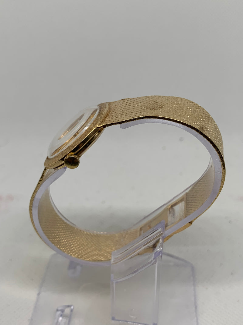 Baume & Mercier 14K Solid Gold Watch with Integrated bracelet unpolished