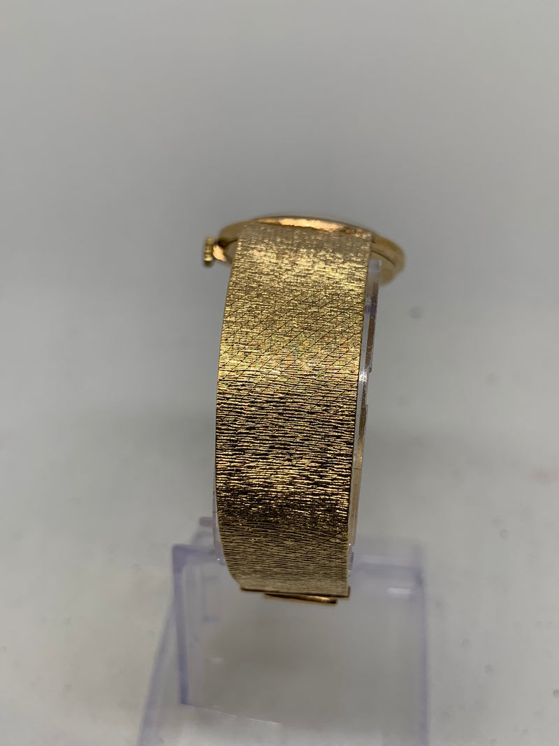 Baume & Mercier 14K Solid Gold Watch with Integrated bracelet unpolished