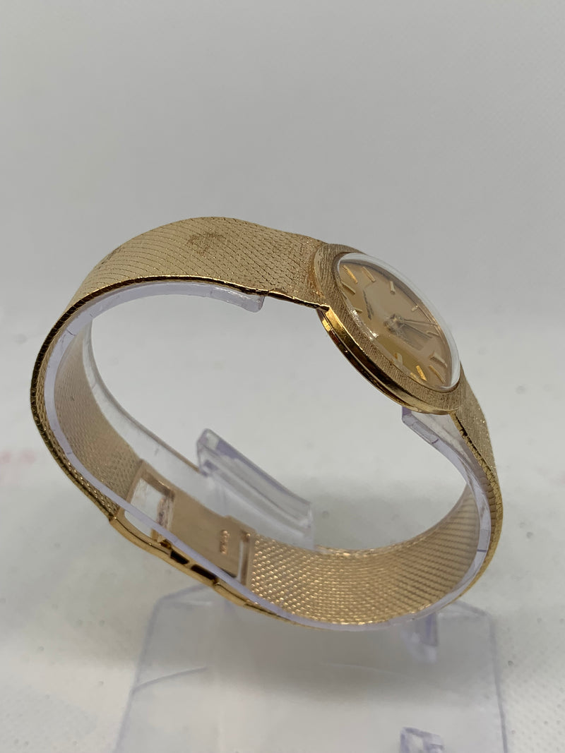 Baume & Mercier 14K Solid Gold Watch with Integrated bracelet unpolished