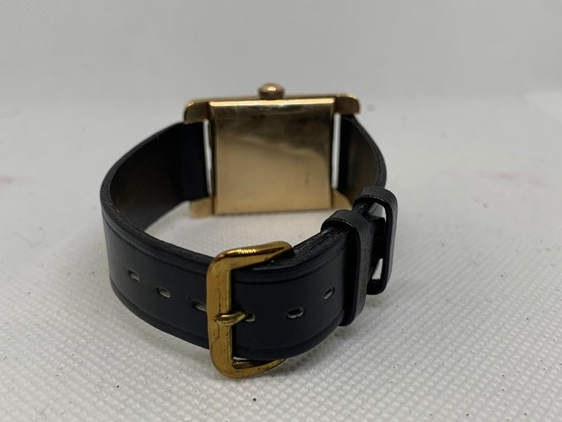 Longines Art Deco from 1950s 14K Solid Gold Large Tank Watch