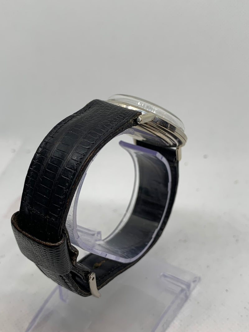 Baume & Mercier 14K Solid White Gold Guilloche Dress Watch