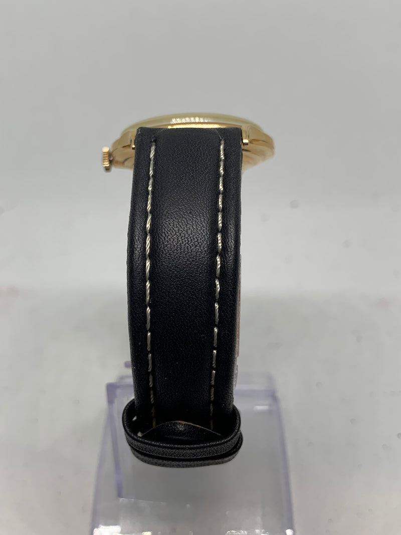 Baume & Mercier 14K Solid Yellow Gold Guilloche Dress Watch