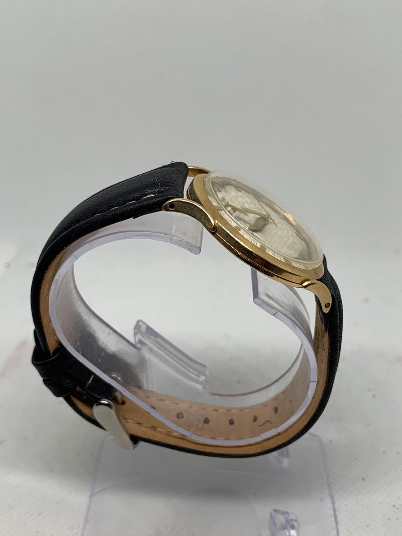 Baume & Mercier 14K Solid Yellow Gold Guilloche Dress Watch