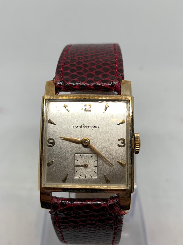 Girard Perregaux Tank Solid 14K Gold Watch
