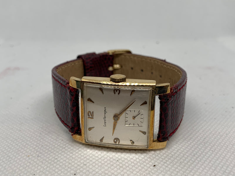 Girard Perregaux Tank Solid 14K Gold Watch