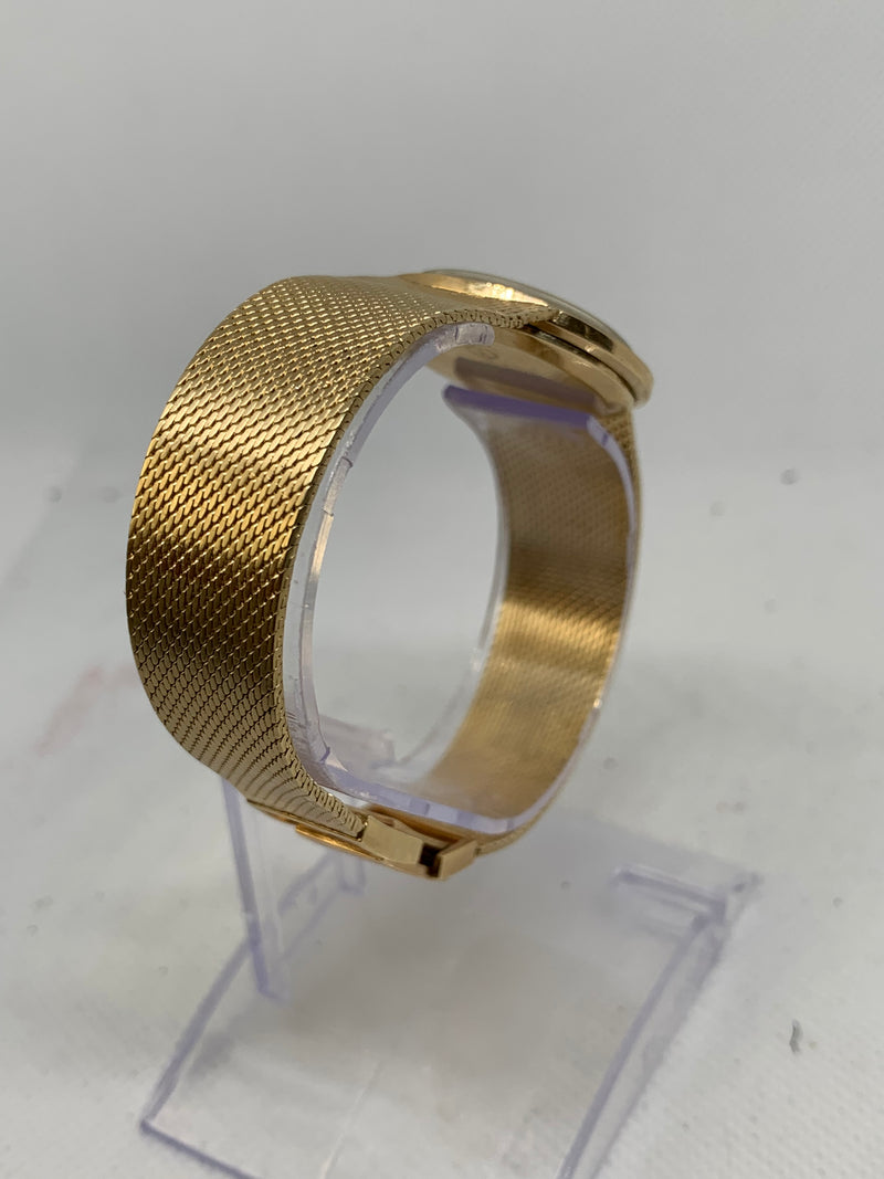 Baume & Mercier 14K Solid Gold Watch with Integrated bracelet unpolished