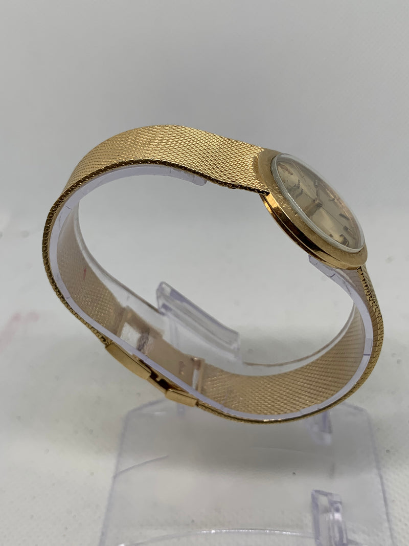 Baume & Mercier 14K Solid Gold Watch with Integrated bracelet unpolished