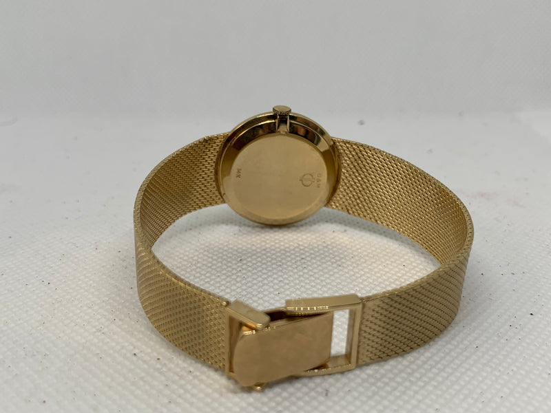 Baume & Mercier 14K Solid Gold Watch with Integrated bracelet unpolished