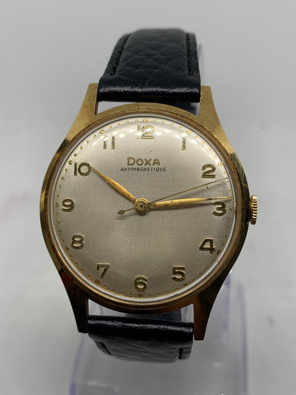 Doxa Beautiful Vintage 18K Rose Gold Antimagnetic 35MM Watch