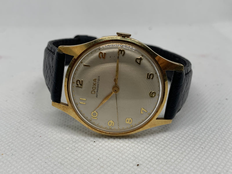 Doxa Beautiful Vintage 18K Rose Gold Antimagnetic 35MM Watch