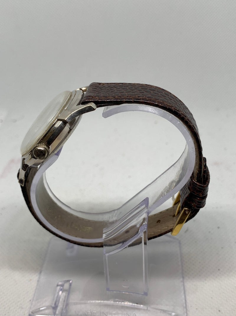 Bulova Diamond Solid 14K White Gold Genuine Diamonds Numbers SelfWinding Fancy Lug Vintage