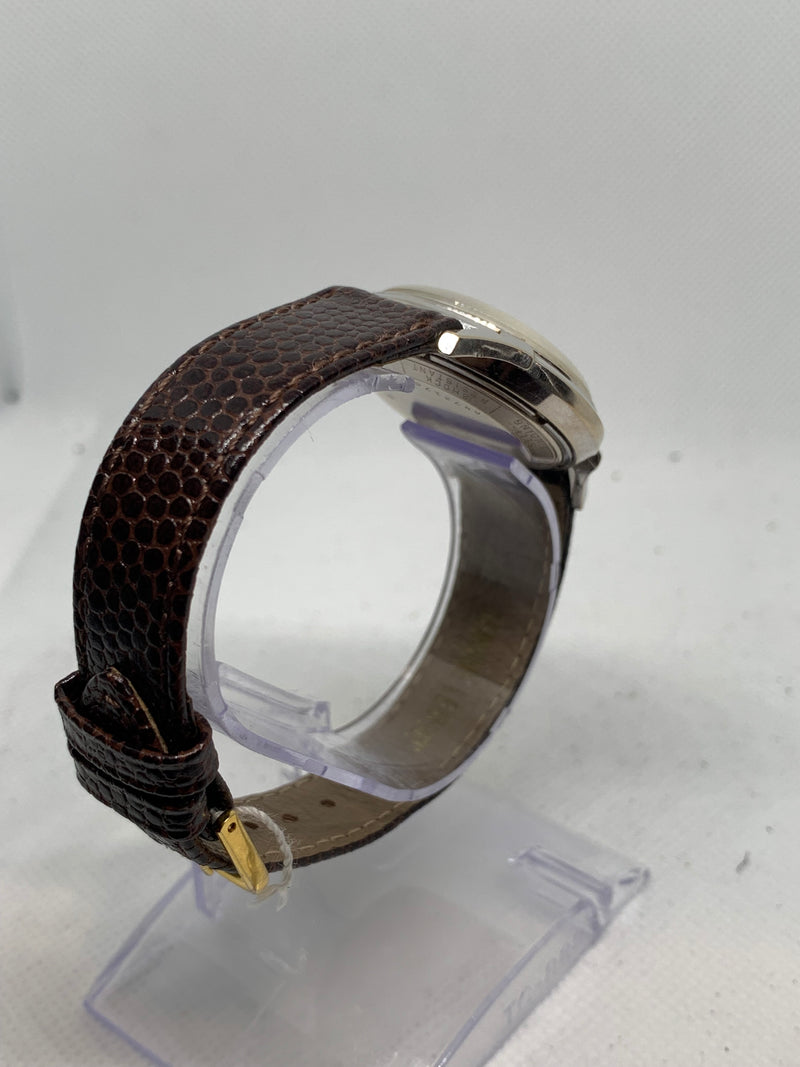 Bulova Diamond Solid 14K White Gold Genuine Diamonds Numbers SelfWinding Fancy Lug Vintage