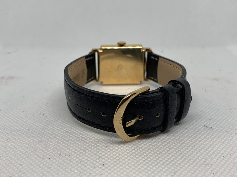 Longines Art Deco from 1950s 14K Solid Gold Tank Watch