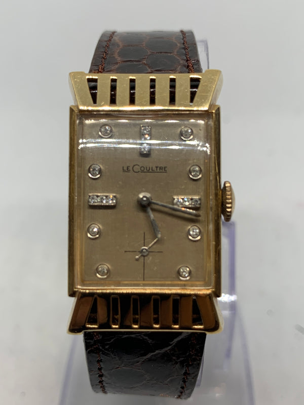 Jaeger-LeCoultre Tank - Solid Gold 18k Unpolished Fancy Case Diamond Dial - Original Box