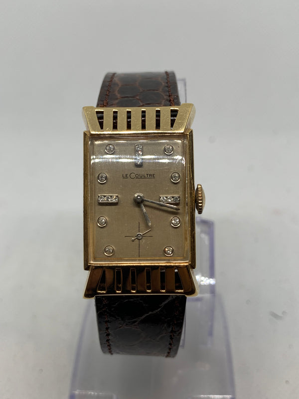 Jaeger-LeCoultre Tank - Solid Gold 18k Unpolished Fancy Case Diamond Dial - Original Box