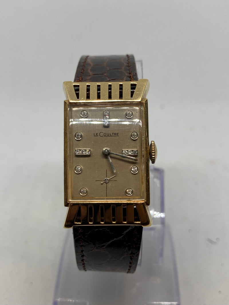Jaeger-LeCoultre Tank - Solid Gold 18k Unpolished Fancy Case Diamond Dial - Original Box