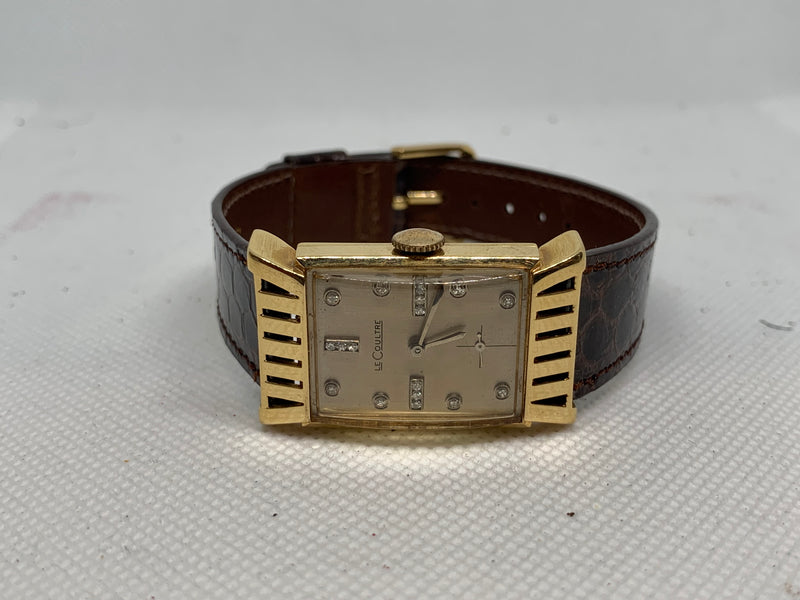 Jaeger-LeCoultre Tank - Solid Gold 18k Unpolished Fancy Case Diamond Dial - Original Box