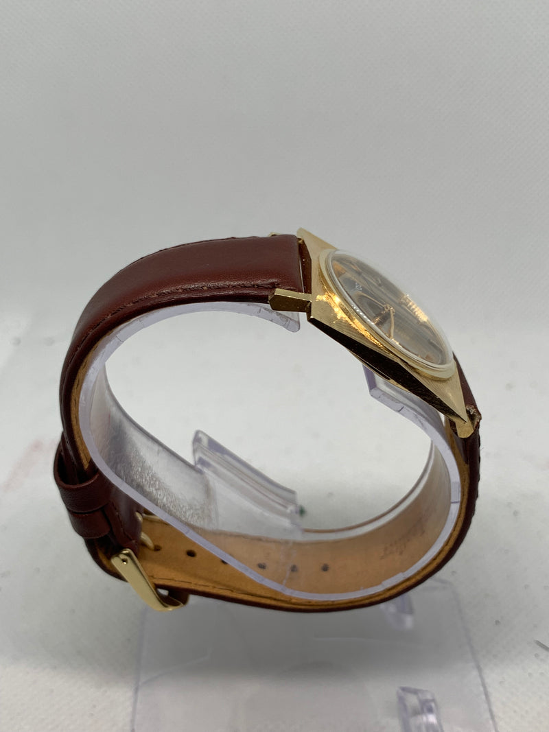 Zodiac Art Deco from 1950s 14K Solid Gold Watch Fancy Dial