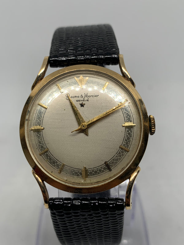 Baume & Mercier 14K Solid Yellow Gold Fancy Dial Dress Watch