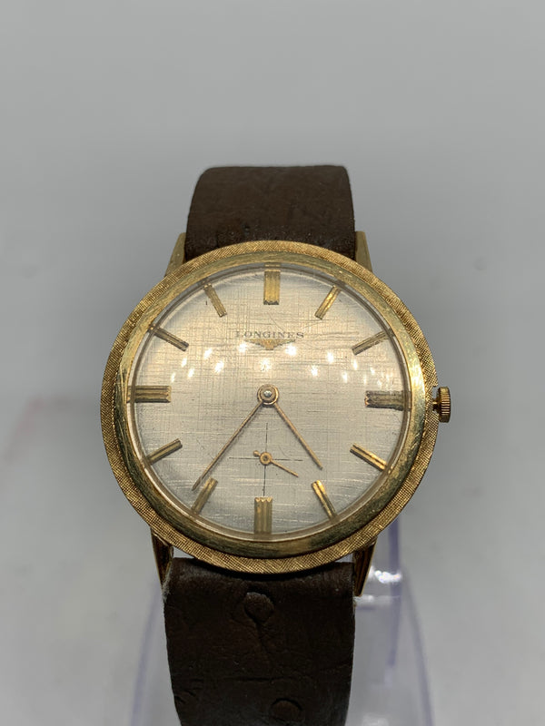 Longines from 1950s 14K Solid Gold Fancy Bevelled Case Watch