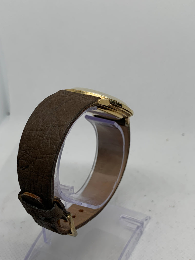 Longines from 1950s 14K Solid Gold Fancy Bevelled Case Watch