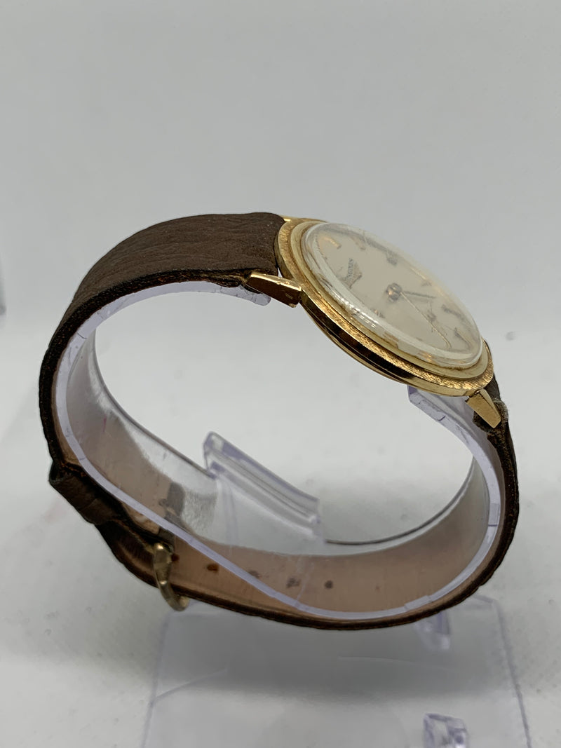 Longines from 1950s 14K Solid Gold Fancy Bevelled Case Watch