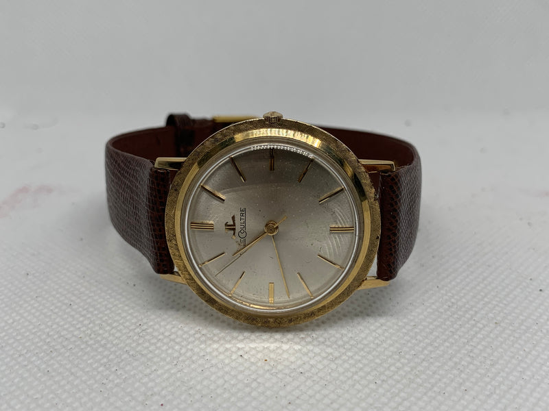 Jaeger-LeCoultre from 1950s 14K Solid Gold Fancy Bevelled Case Watch