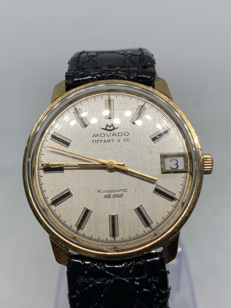 Movado Kinematic HS360 Sub Sea Tiffany and Co 14K Solid Gold Watch