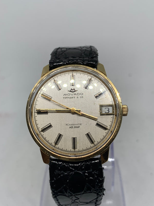 Movado Kinematic HS360 Sub Sea Tiffany and Co 14K Solid Gold Watch