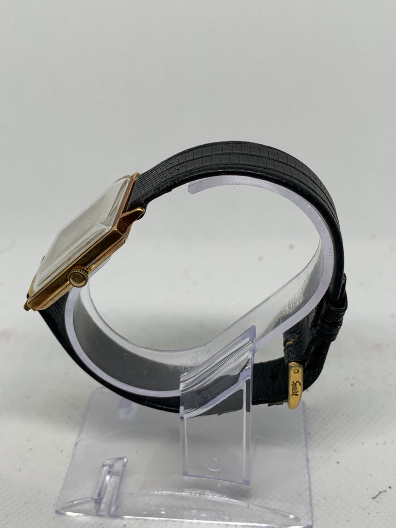 Juvenia 18Kt Rose Solid Gold 1950s Tank Watch