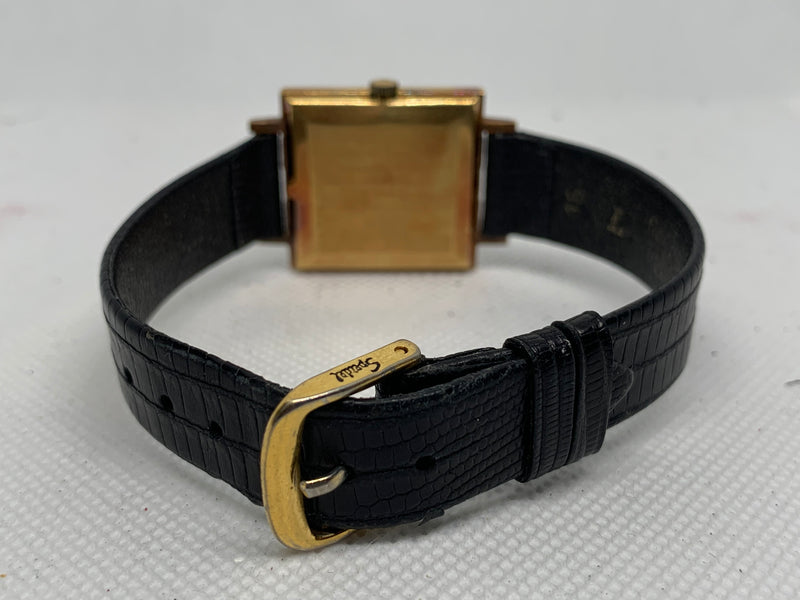 Juvenia 18Kt Rose Solid Gold 1950s Tank Watch