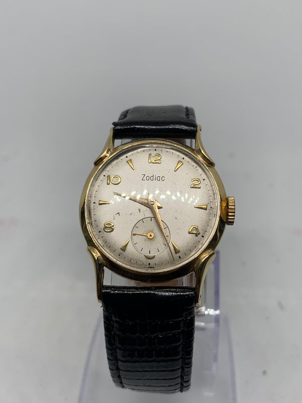Zodiac Manual Wind 14K Solid Gold dress watch
