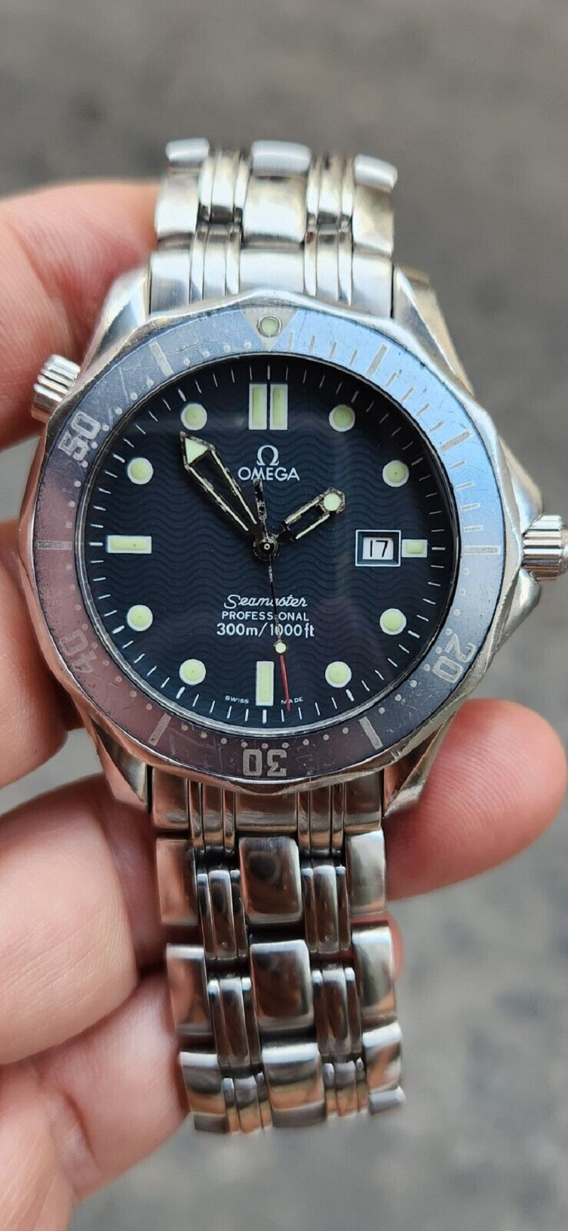 Omega Seamaster Diver 300 M Professional 300m JAMES BOND blue wave