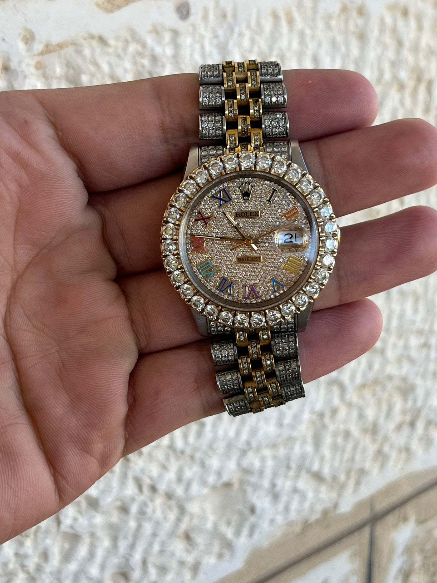 iced rolex datejust