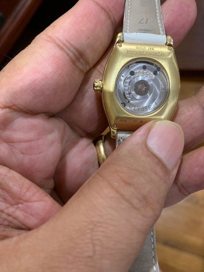 ulysse nardin michelangelo watch 18k solid gold diamond