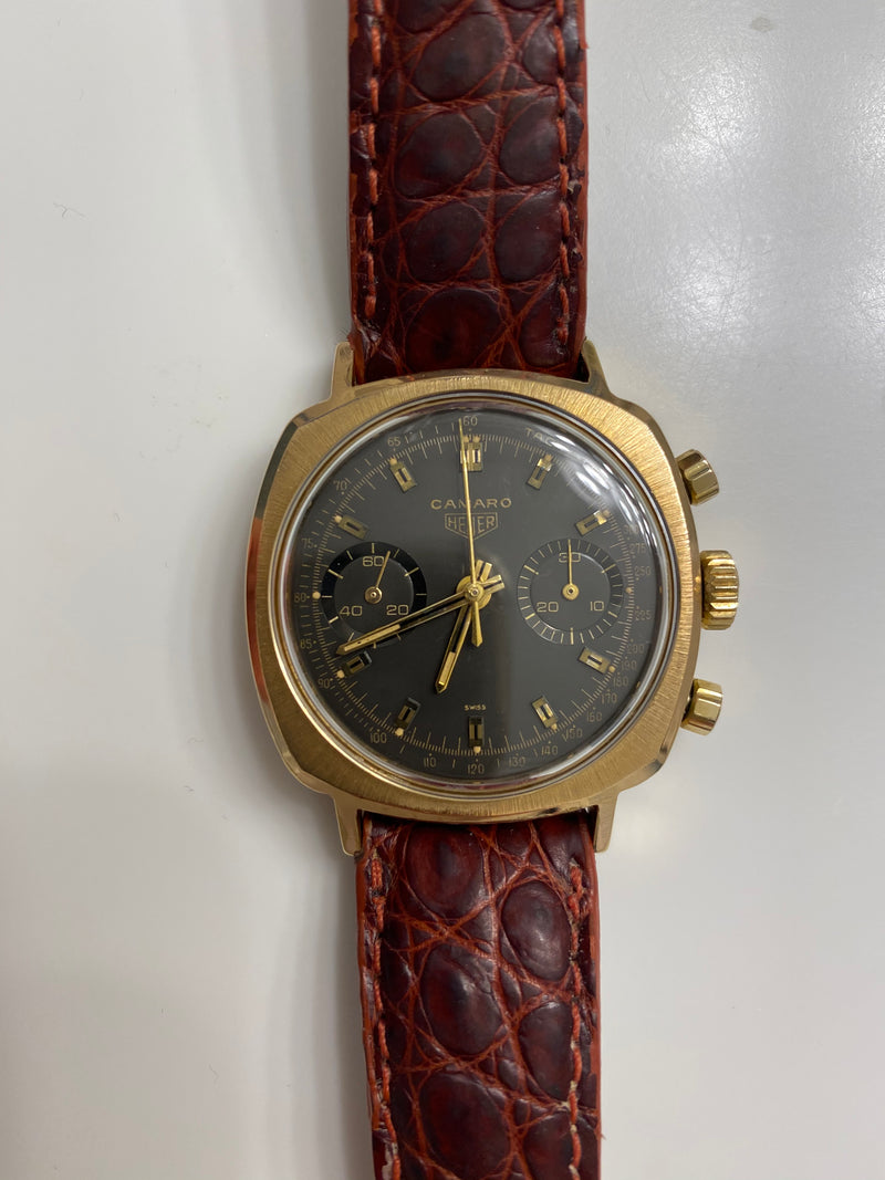 heuer camaro gp/ss case 2 register chronograph 1960's