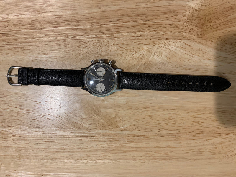 heuer classic chronograph cal. valjoux 7730 reverse panda