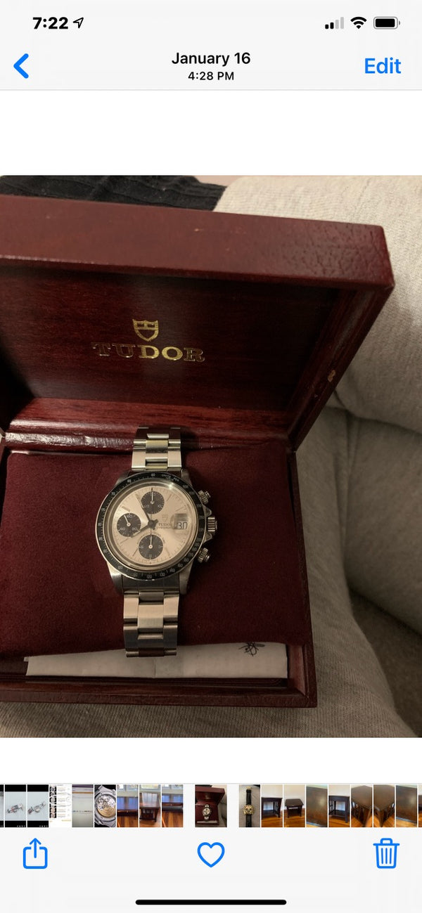 tudor 'oysterdate chrono time' "big block" reference 79160 with box