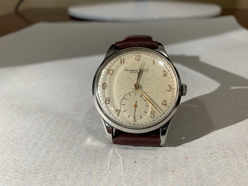 iwc portuguese-style cal. 88 35mm (serviced/box) gold marker and hands