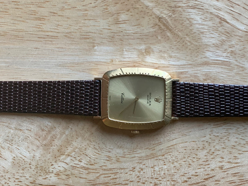 rolex cellini 18k solid gold men's vintage watch 4087