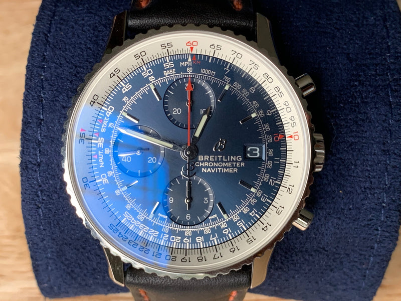 breitling navitimer 1 chronograph automatic blue dial men's watch a13324121c1x2