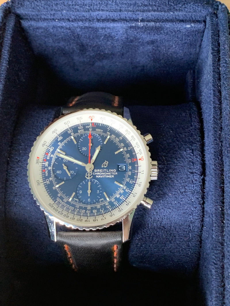 breitling navitimer 1 chronograph automatic blue dial men's watch a13324121c1x2